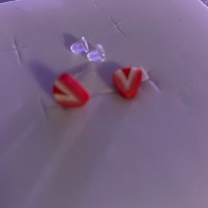Tiny strawberry earrings